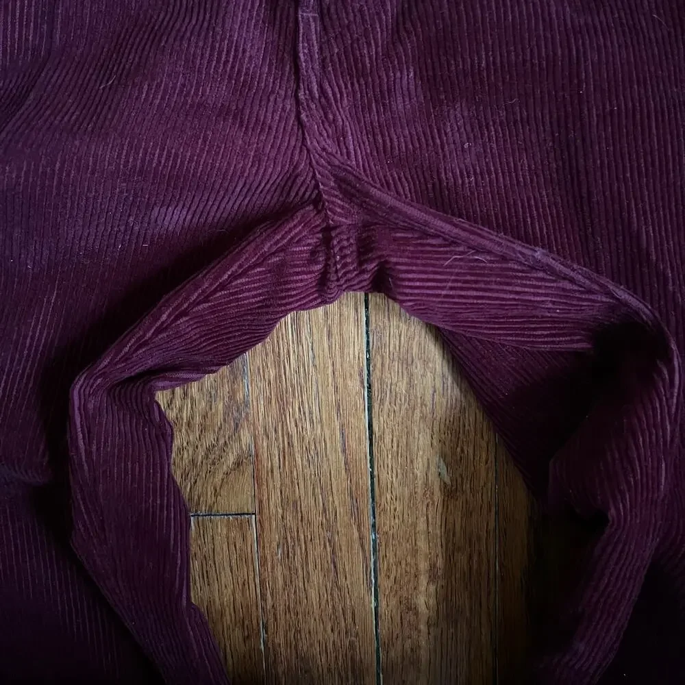 Vintage Jordache Corduroy Pants Cranberry High Rise Bootcut 32L